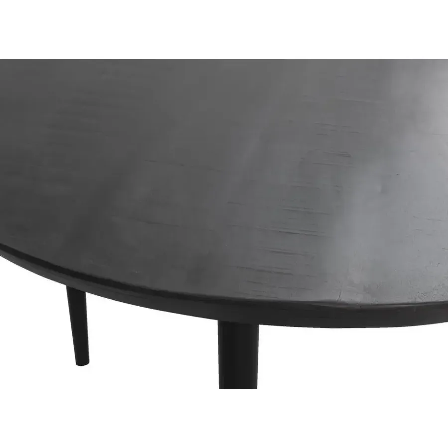 Ronde Eettafels-Leen Bakker Eetkamertafel Lexy rond - mangohout/zwart - 76xØ120 cm