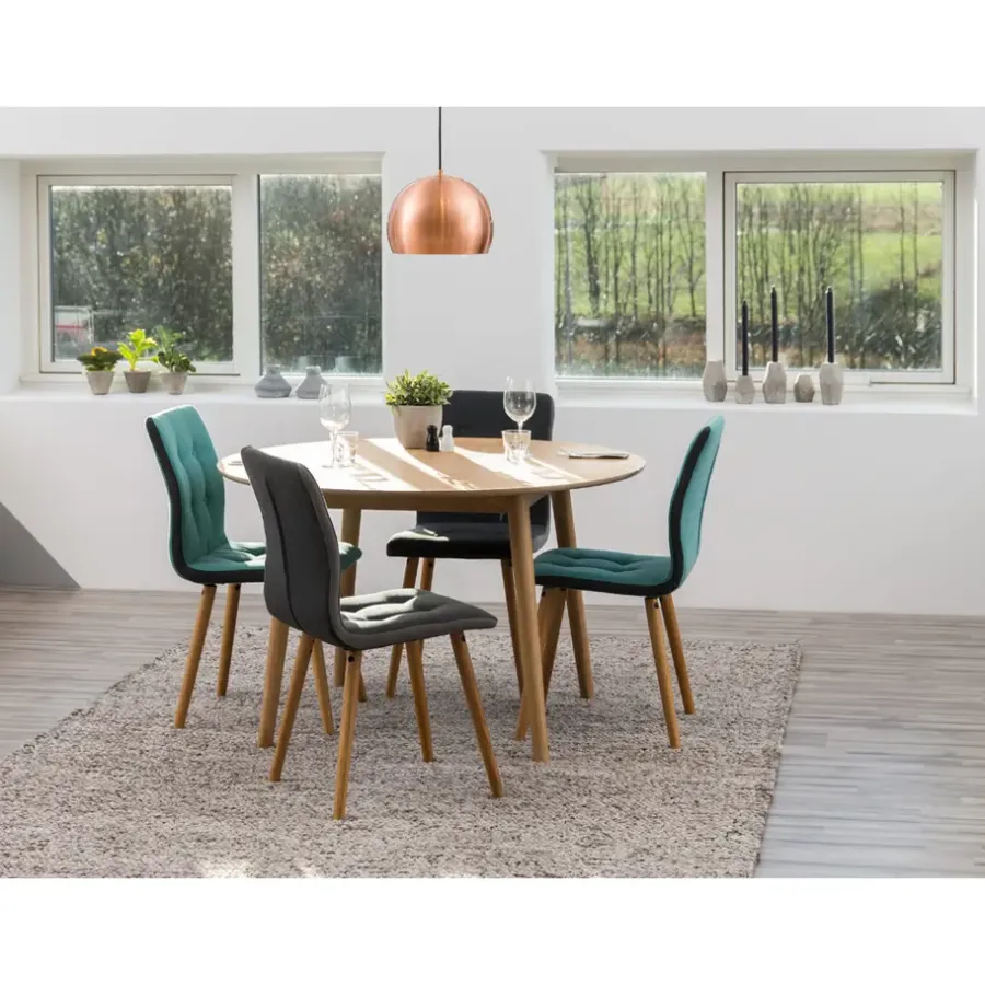 Leen Bakker Eetkamertafel Ulfborg - eikenkleur - Ø120x75 cm