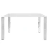 Rechthoekige Eettafels-Leen Bakker Eetkamertafel Vandel - transparant - 90x140x75 cm