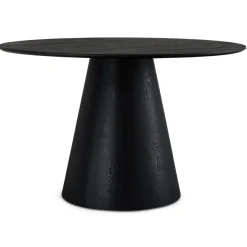 Ronde Eettafels-Giga Living EetkamertafelRond ø120cm - Zwart Eikenhout