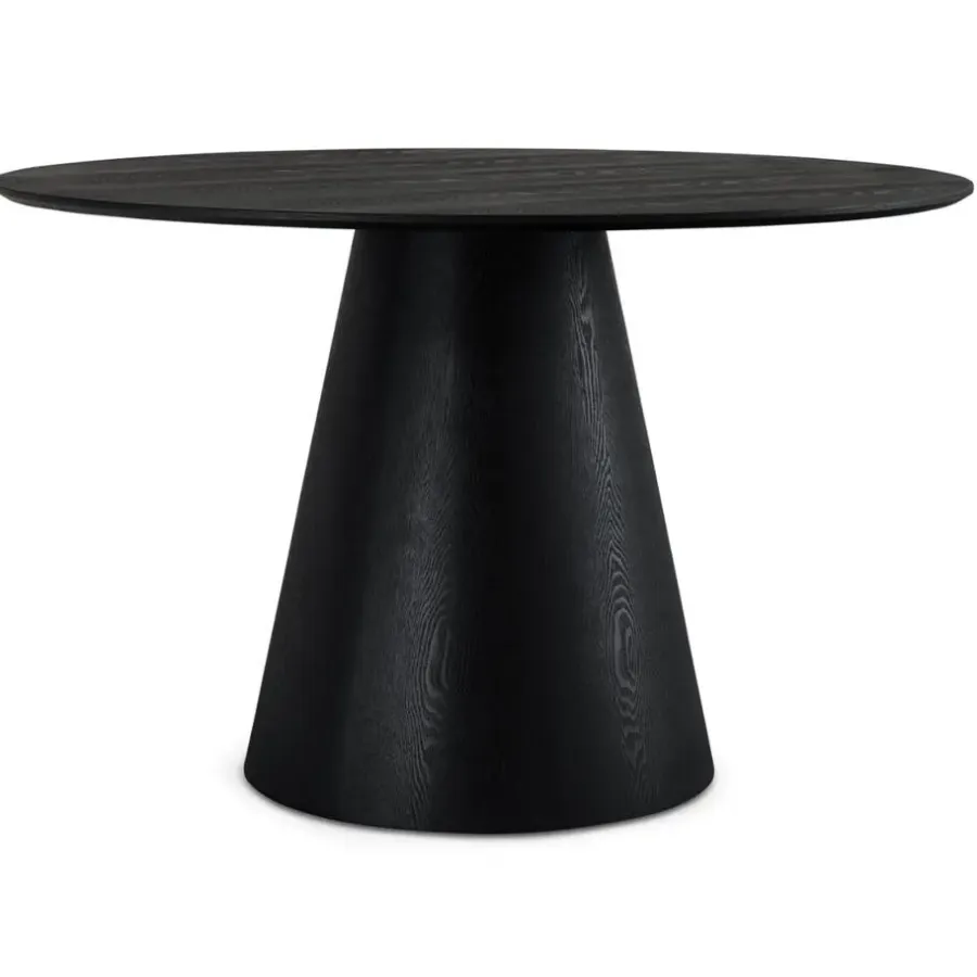 Ronde Eettafels-Giga Living EetkamertafelRond ø120cm - Zwart Eikenhout