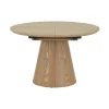 Giga Meubel Eettafel - Naturel - Uitschuifbaar - Ø120/160cm - Sivan