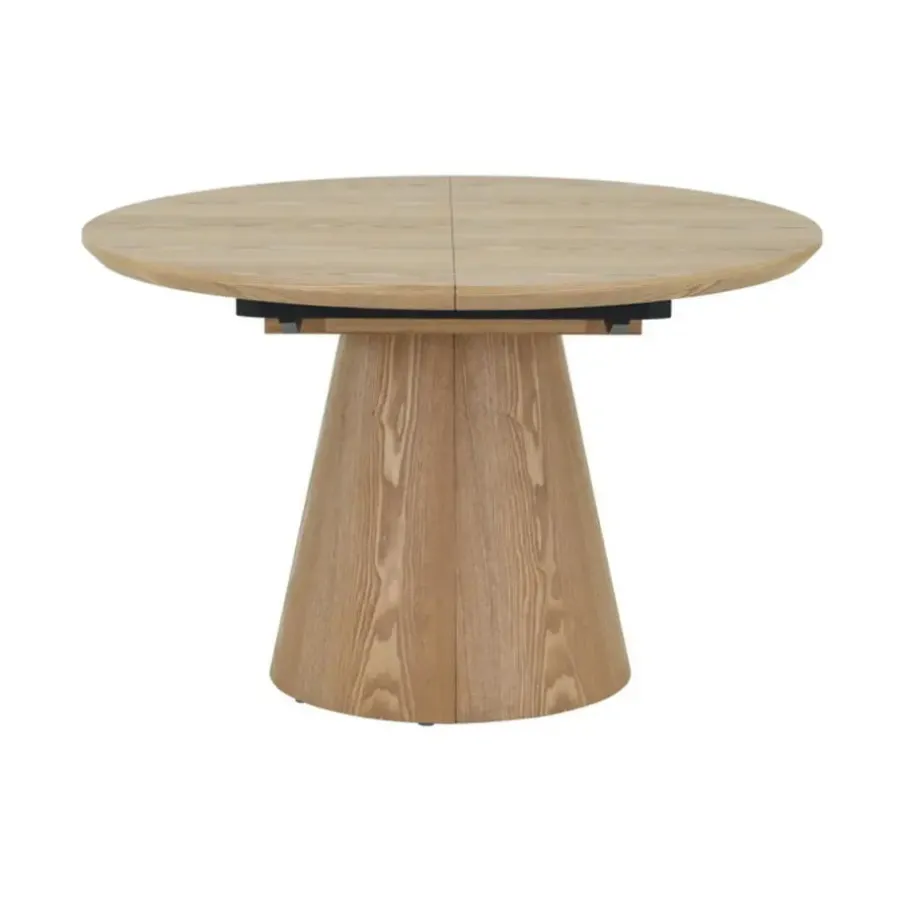 Giga Meubel Eettafel - Naturel - Uitschuifbaar - Ø120/160cm - Sivan
