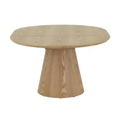 Giga Meubel Eettafel - Naturel - Uitschuifbaar - Ø120/160cm - Sivan