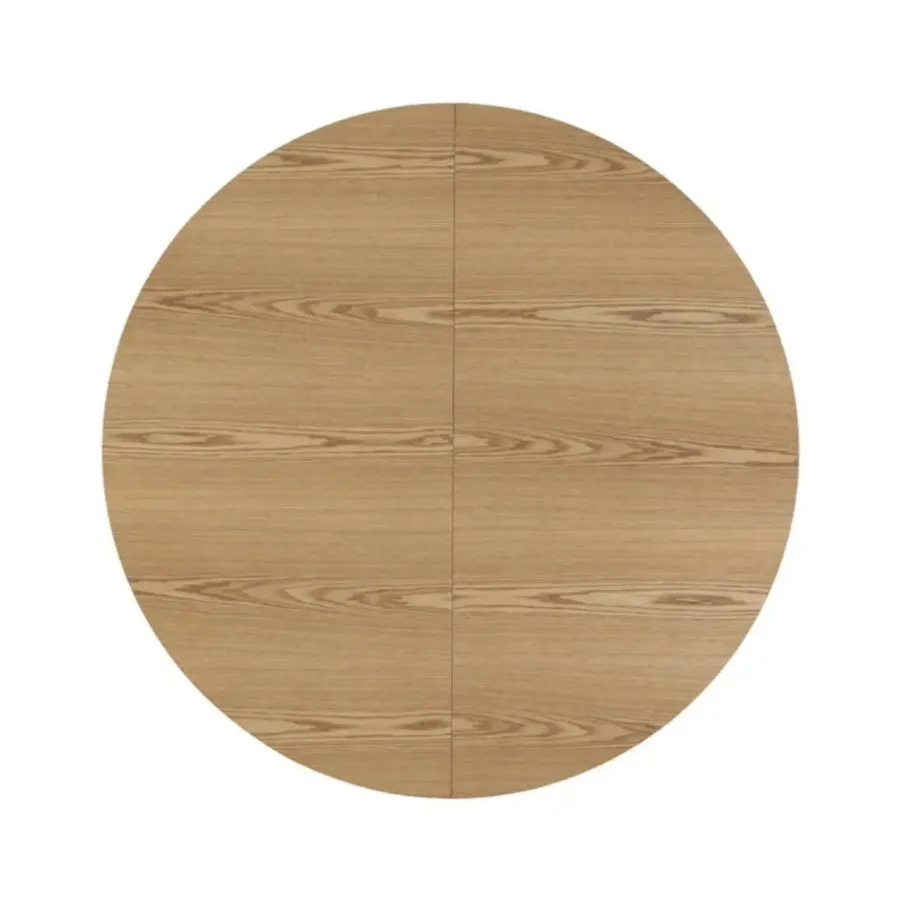 Giga Meubel Eettafel - Naturel - Uitschuifbaar - Ø120/160cm - Sivan