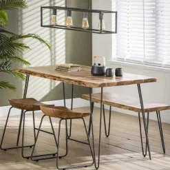 Giga Living Eettafel Acaciahout 130x70x77cm - Tafel Edge