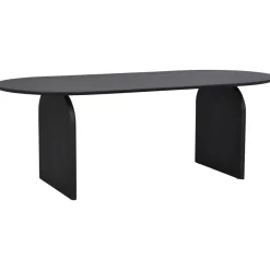 Ovale Eettafels-Leen Bakker Eettafel Bella - mokka - 75x220x100 cm