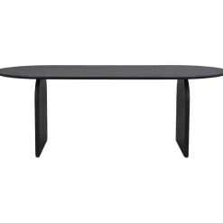 Ovale Eettafels-Leen Bakker Eettafel Bella - mokka - 75x220x100 cm