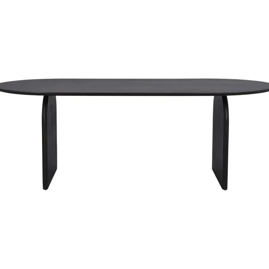Ovale Eettafels-Leen Bakker Eettafel Bella - mokka - 75x220x100 cm