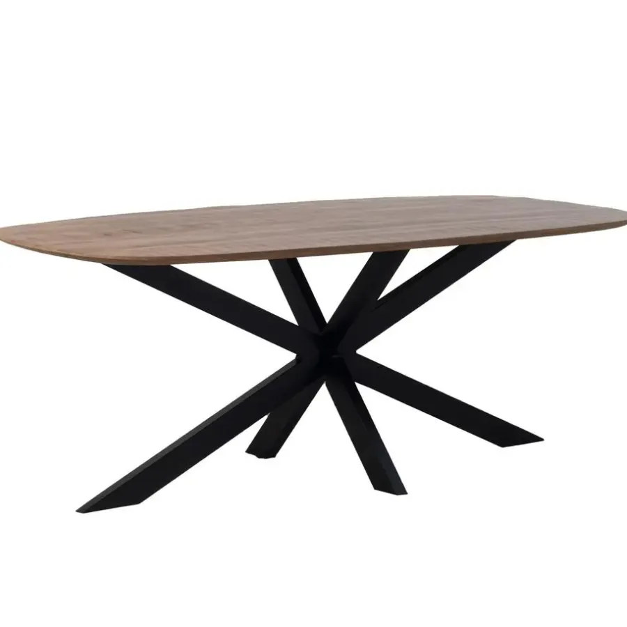Ovale Eettafels-Giga Meubel Eettafel Deens Ovaal - Bruin Hout - 240cm - Tafel Jordan
