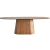 Giga Meubel Eettafel Deens Ovaal - Bruin Mangohout - 180x100x76cm - Stijn