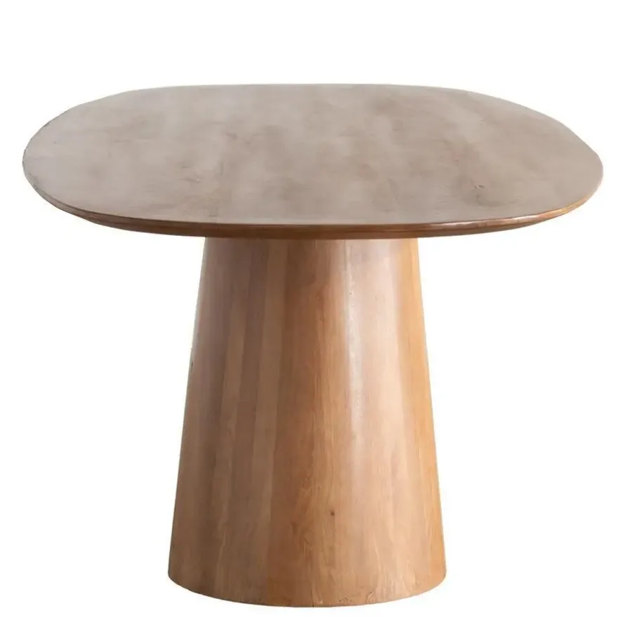 Giga Meubel Eettafel Deens Ovaal - Bruin Mangohout - 180x100x76cm - Stijn
