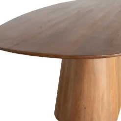 Giga Meubel Eettafel Deens Ovaal - Bruin Mangohout - 180x100x76cm - Stijn