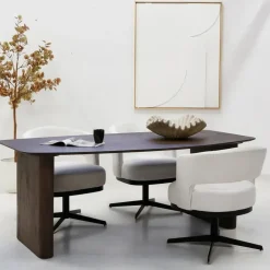 Giga Meubel Eettafel Deens Ovaal - Donkerbruin Mangohout - 200x100x75cm - Dai