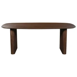 Giga Meubel Eettafel Deens Ovaal - Donkerbruin Mangohout - 200x100x75cm - Dai
