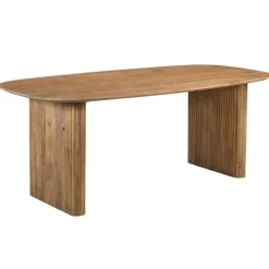 Ovale Eettafels-Giga Meubel Eettafel Deens Ovaal - Naturel Mangohout - 240x100x76cm - Juro