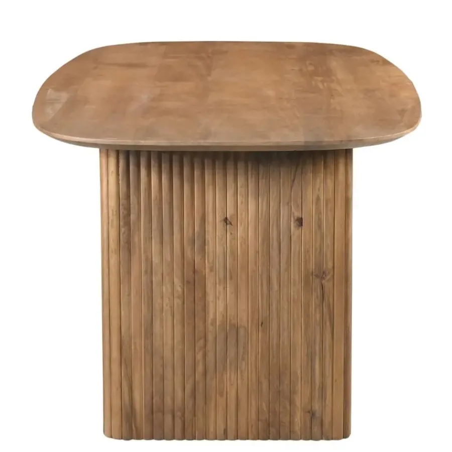 Ovale Eettafels-Giga Meubel Eettafel Deens Ovaal - Naturel Mangohout - 240x100x76cm - Juro
