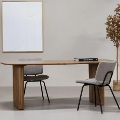 Ovale Eettafels-Giga Meubel Eettafel Deens Ovaal - Naturel Mangohout - 240x100x76cm - Juro
