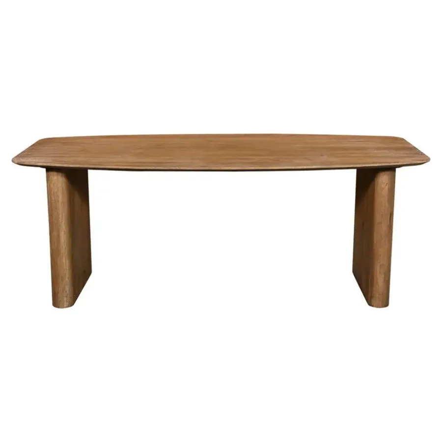 Ovale Eettafels-Giga Meubel Eettafel Deens Ovaal - Naturel Mangohout - 200x100x75cm - Dai