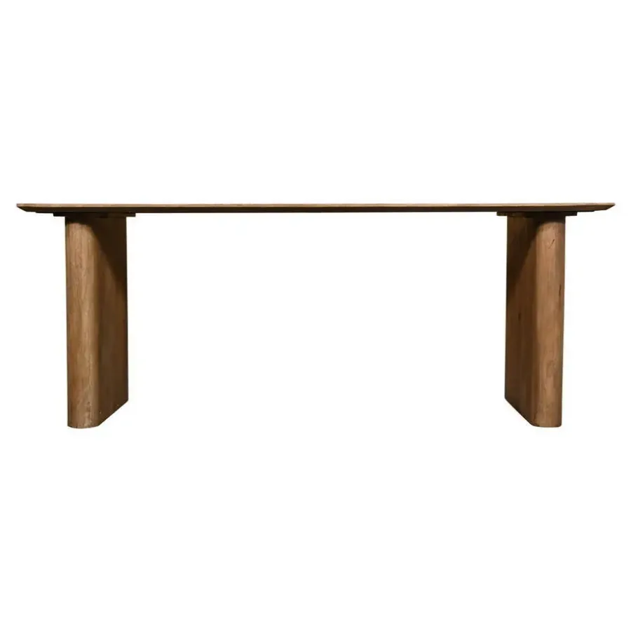 Ovale Eettafels-Giga Meubel Eettafel Deens Ovaal - Naturel Mangohout - 200x100x75cm - Dai