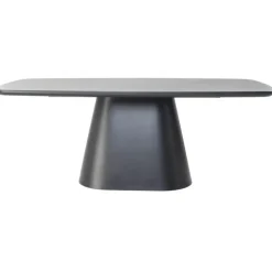 Giga Meubel Eettafel Deens Ovaal - Zwart Hout - 200x100x76cm - Moya