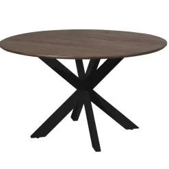 StarFurn Eettafel Deens Ovaal Bruin/Zwart - 130x130x76cm - Madison