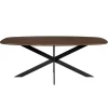 Houten Eettafels|Ovale Eettafels-StarFurn Eettafel Deens Ovaal Bruin Hout - 280x120x76cm - Ferris