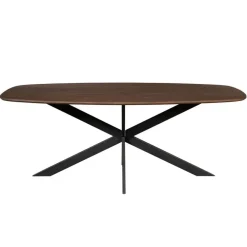 Houten Eettafels|Ovale Eettafels-StarFurn Eettafel Deens Ovaal Bruin Hout - 280x120x76cm - Ferris