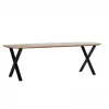 Giga Meubel Eettafel Deens Ovaal 200cm - Bruin - Mangohout - Tafel Gordon