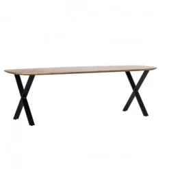 Giga Meubel Eettafel Deens Ovaal 200cm - Bruin - Mangohout - Tafel Gordon