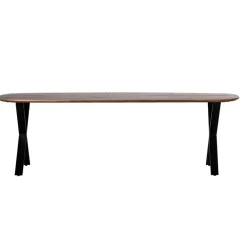 Giga Meubel Eettafel Deens Ovaal 200cm - Bruin - Mangohout - Tafel Gordon