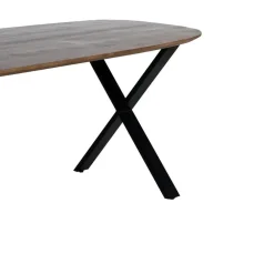Giga Meubel Eettafel Deens Ovaal 200cm - Bruin - Mangohout - Tafel Gordon