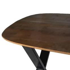 Giga Meubel Eettafel Deens Ovaal 200cm - Bruin - Mangohout - Tafel Gordon