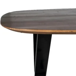 Giga Meubel Eettafel Deens Ovaal 200cm - Bruin - Mangohout - Tafel Gordon