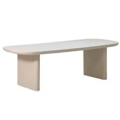 Ovale Eettafels-Giga Meubel Eettafel Deens Ovaal 240cm - Beige Betonlook - Maya