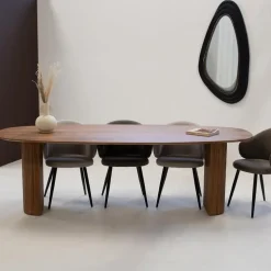 Ovale Eettafels-Giga Meubel Eettafel Deens Ovaal 300cm - Bruin Mangohout - Feline