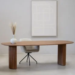 Ovale Eettafels-Giga Meubel Eettafel Deens Ovaal 300cm - Bruin Mangohout - Feline