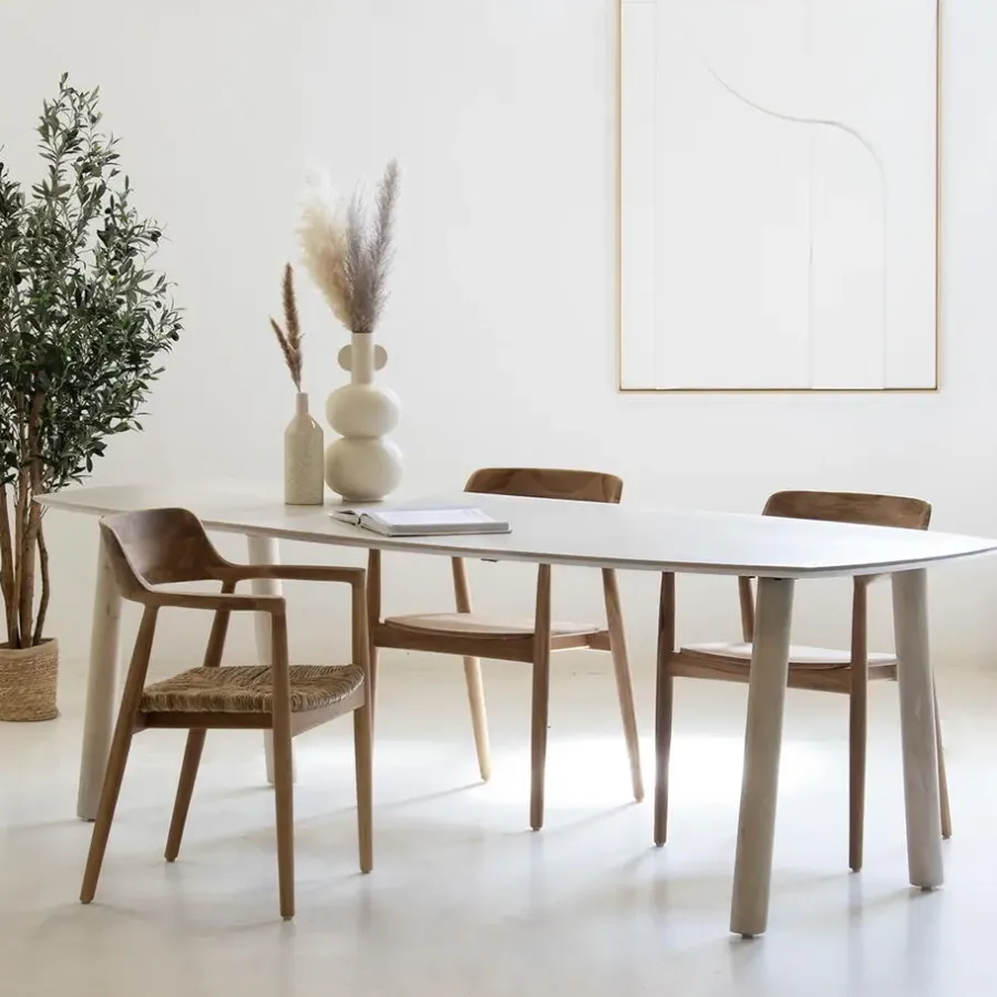 Giga Meubel Eettafel Deens Ovaal 170cm - Naturel Mangohout - Leone