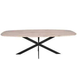 Ovale Eettafels-StarFurn Eettafel Deens Ovaal Naturel Hout - 240x110x76cm - Ferris