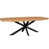 Ovale Eettafels-StarFurn Eettafel Deens Ovaal Naturel Hout - 200x100x76cm - Madison