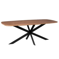 Industriële Eettafels-StarFurn Eettafel Deens Ovaal Naturel - 200x100x76cm - Elegance