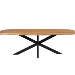 Ovale Eettafels-StarFurn Eettafel Deens Ovaal Naturel Hout - 280x120x76cm - Madison