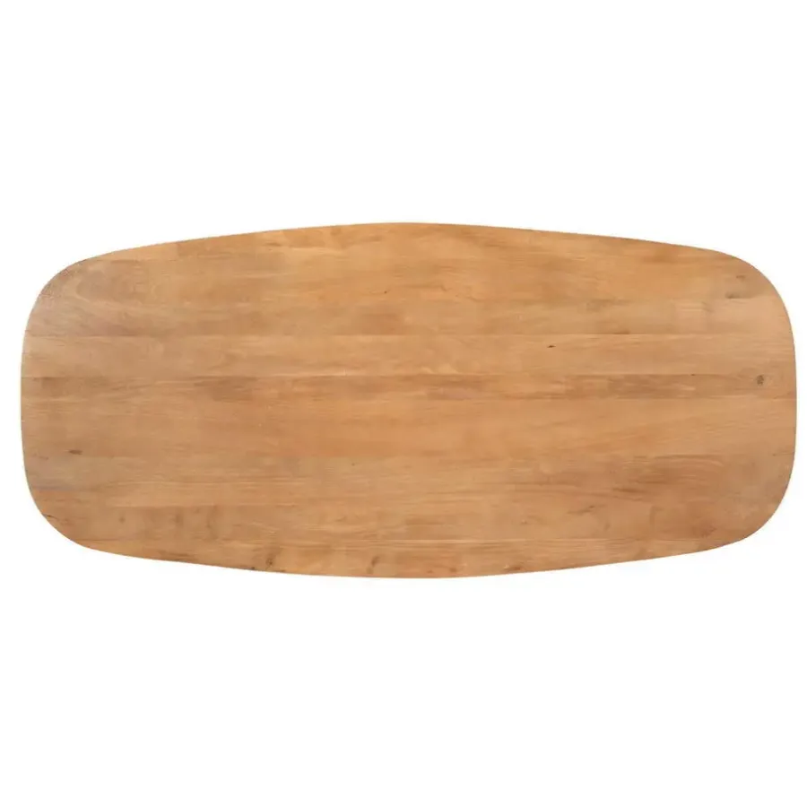 Ovale Eettafels-StarFurn Eettafel Deens Ovaal Naturel Hout - 280x120x76cm - Madison