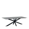 Dimehouse Eettafel Edin 170x90 cm marmerlook grijs - Stoneware - Grijs