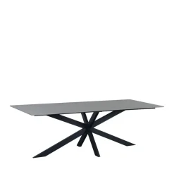 Dimehouse Eettafel Edin 170x90 cm marmerlook grijs - Stoneware - Grijs