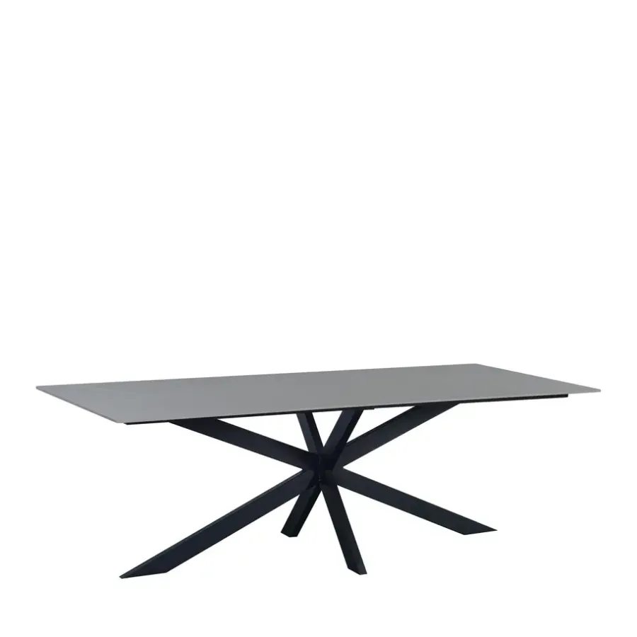 Dimehouse Eettafel Edin 230x100 cm marmerlook grijs - Stoneware - Grijs