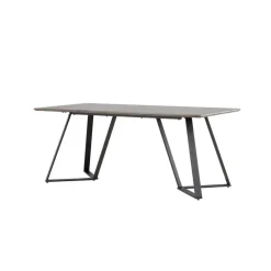 Rechthoekige Eettafels|Industriële Eettafels-Fjôrd Eettafel Eiken Hout Zwart - 180x90x75cm - Marina