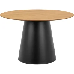 Houten Eettafels|Ronde Eettafels-Giga Living Eettafel Eiken Naturel - Rond 120x120x75cm - Skagen