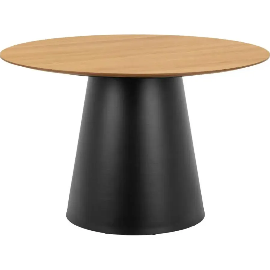 Houten Eettafels|Ronde Eettafels-Giga Living Eettafel Eiken Naturel - Rond 120x120x75cm - Skagen