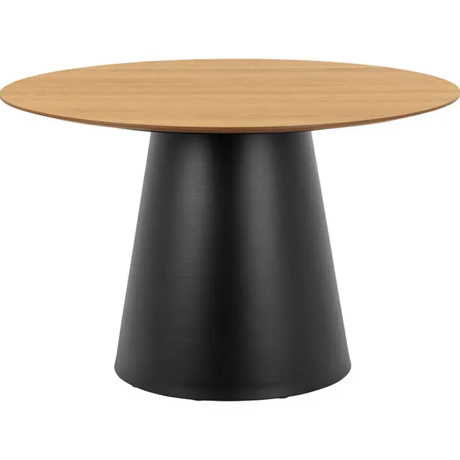 Houten Eettafels|Ronde Eettafels-Giga Living Eettafel Eiken Naturel - Rond 120x120x75cm - Skagen